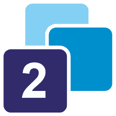 2 Würfel mit Zahlen